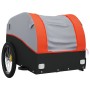 Schwarz-orangefarbener Fahrradanhänger aus Eisen, 30 kg von , Fahrradanhänger - Ref: Foro24-94117, Preis: 76,35 €, Rabatt: %