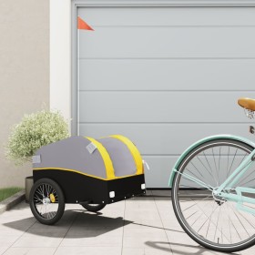 Black and yellow iron bicycle trailer 30 kg by , Bicycle trailers - Ref: Foro24-94120, Price: 75,99 €, Discount: %