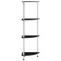 4-tier black tempered glass shelf 30x30x100 cm by vidaXL, Bookcases and shelves - Ref: Foro24-249520, Price: 40,54 €, Discoun...