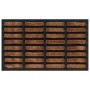 Rectangular rubber and coconut fiber doormat 45x75 cm by , Doormats - Ref: Foro24-155665, Price: 28,99 €, Discount: %