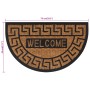 Semicircular rubber and coconut fiber doormat 45x75 cm by , Doormats - Ref: Foro24-155885, Price: 16,96 €, Discount: %