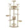 Katzenkratzbaum mit Sisalpfosten 203 cm beige und weiß von , Katzenmöbel - Ref: Foro24-170527, Preis: 114,26 €, Rabatt: %