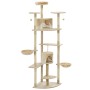 Katzenkratzbaum mit Sisalpfosten 203 cm beige und weiß von , Katzenmöbel - Ref: Foro24-170527, Preis: 114,26 €, Rabatt: %