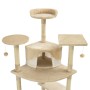 Katzenkratzbaum mit Sisalpfosten 203 cm beige und weiß von , Katzenmöbel - Ref: Foro24-170527, Preis: 114,26 €, Rabatt: %