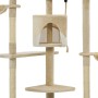 Katzenkratzbaum mit Sisalpfosten 203 cm beige und weiß von , Katzenmöbel - Ref: Foro24-170527, Preis: 114,26 €, Rabatt: %