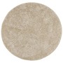 Alfombra pelo largo aspecto brillante ISTAN beige Ø 120 cm de , Alfombras - Ref: Foro24-375659, Precio: 40,62 €, Descuento: %