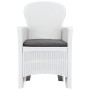 Garden chairs with cushions 2 pcs white rattan look plastic by vidaXL, Garden chairs - Ref: Foro24-45598, Price: 204,53 €, Di...