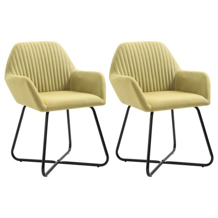 Dining chairs 2 units green fabric by vidaXL, dining chairs - Ref: Foro24-249812, Price: 154,42 €, Discount: %