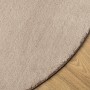 Soft washable short hair rug HUARTE sand color Ø 100 cm by , Rugs - Ref: Foro24-375066, Price: 34,17 €, Discount: %