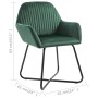 Sillas comedor 2 unidades de terciopelo verde de vidaXL, Sillas de comedor - Ref: Foro24-249803, Precio: 180,69 €, Descuento: %