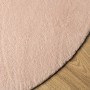 Alfombra de pelo corto suave lavable HUARTE rosado Ø 100 cm de , Alfombras - Ref: Foro24-375161, Precio: 28,85 €, Descuento: %