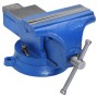 Cast iron blue 125 mm bench vise by , Clamps and screws - Ref: Foro24-154639, Price: 47,60 €, Discount: %