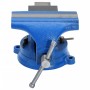 Cast iron blue 125 mm bench vise by , Clamps and screws - Ref: Foro24-154639, Price: 47,60 €, Discount: %