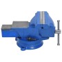 Cast iron blue 125 mm bench vise by , Clamps and screws - Ref: Foro24-154639, Price: 47,60 €, Discount: %