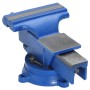 Cast iron blue 125 mm bench vise by , Clamps and screws - Ref: Foro24-154639, Price: 47,60 €, Discount: %