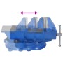 Cast iron blue 125 mm bench vise by , Clamps and screws - Ref: Foro24-154639, Price: 47,60 €, Discount: %