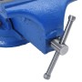 Cast iron blue 125 mm bench vise by , Clamps and screws - Ref: Foro24-154639, Price: 47,60 €, Discount: %