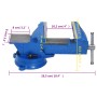 Cast iron blue 125 mm bench vise by , Clamps and screws - Ref: Foro24-154639, Price: 47,60 €, Discount: %