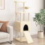 Rascador para gatos con postes de sisal crema 153 cm de , Mobiliario para gatos - Ref: Foro24-172115, Precio: 62,45 €, Descue...