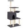 Rascador para gatos con postes de sisal gris oscuro 131 cm de , Mobiliario para gatos - Ref: Foro24-172129, Precio: 60,06 €, ...