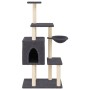 Rascador para gatos con postes de sisal gris oscuro 131 cm de , Mobiliario para gatos - Ref: Foro24-172129, Precio: 60,06 €, ...