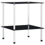 2-tier black tempered glass shelf 40x40x47cm by vidaXL, Bookcases and shelves - Ref: Foro24-249508, Price: 30,52 €, Discount: %