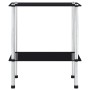 2-tier black tempered glass shelf 40x40x47cm by vidaXL, Bookcases and shelves - Ref: Foro24-249508, Price: 30,52 €, Discount: %