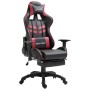 Gaming chair with footrest in red wine-colored synthetic leather by vidaXL, Gaming chairs - Ref: Foro24-20207, Price: 215,44 ...