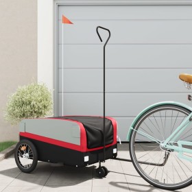 Bicycle trailer, black and red iron, 45 kg by , Bicycle trailers - Ref: Foro24-94069, Price: 88,06 €, Discount: %