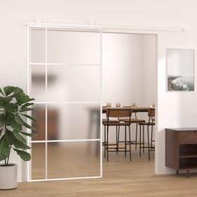 ESG glass and white aluminum sliding door 102.5x205 cm by , Doors for the home - Ref: Foro24-151689, Price: 206,99 €, Discoun...