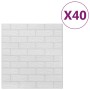 Self-adhesive wallpaper 3D bricks 40 units white by , Painted paper - Ref: Foro24-150720, Price: 159,48 €, Discount: %