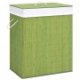 Bamboo laundry basket 2 sections green 100 l by , Laundry baskets - Ref: Foro24-320750, Price: 35,96 €, Discount: %