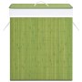 Bamboo laundry basket 2 sections green 100 l by , Laundry baskets - Ref: Foro24-320750, Price: 35,96 €, Discount: %