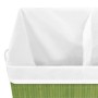 Bamboo laundry basket 2 sections green 100 l by , Laundry baskets - Ref: Foro24-320750, Price: 35,96 €, Discount: %