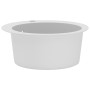 Granite kitchen sink with one white round basin by vidaXL, Sinks - Ref: Foro24-144865, Price: 155,62 €, Discount: %