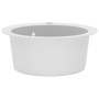 Granite kitchen sink with one white round basin by vidaXL, Sinks - Ref: Foro24-144865, Price: 155,62 €, Discount: %