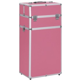 Pink aluminum makeup trolley case by vidaXL, toiletry bags - Ref: Foro24-91823, Price: 102,69 €, Discount: %