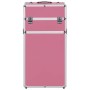 Maletín trolley de maquillaje de aluminio rosa de vidaXL, Neceseres - Ref: Foro24-91823, Precio: 102,69 €, Descuento: %