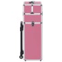 Maletín trolley de maquillaje de aluminio rosa de vidaXL, Neceseres - Ref: Foro24-91823, Precio: 102,69 €, Descuento: %