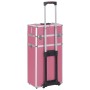 Maletín trolley de maquillaje de aluminio rosa de vidaXL, Neceseres - Ref: Foro24-91823, Precio: 102,69 €, Descuento: %