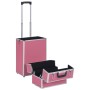 Maletín trolley de maquillaje de aluminio rosa de vidaXL, Neceseres - Ref: Foro24-91823, Precio: 102,69 €, Descuento: %