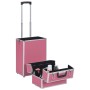 Maletín trolley de maquillaje de aluminio rosa de vidaXL, Neceseres - Ref: Foro24-91823, Precio: 102,69 €, Descuento: %