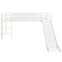 High bed for children with slide and ladder made of pine wood 97x208 cm by vidaXL, Cribs and beds for children - Ref: Foro24-...