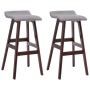 Kitchen stools 2 units light gray fabric by vidaXL, Kitchen stools - Ref: Foro24-249584, Price: 97,59 €, Discount: %