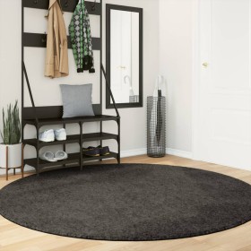 ISTAN anthracite shiny look long pile rug Ø 200 cm by , Rugs - Ref: Foro24-375649, Price: 99,99 €, Discount: %