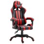 Silla de gaming de cuero sintético rojo de vidaXL, Sillones para videojuegos - Ref: Foro24-20209, Precio: 176,91 €, Descuento: %