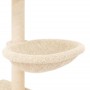 Rascador para gatos con postes de sisal color crema 117 cm de , Mobiliario para gatos - Ref: Foro24-172118, Precio: 52,13 €, ...