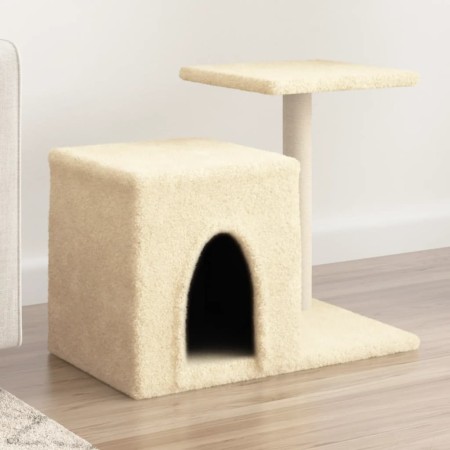 Rascador para gatos con postes de sisal color crema 50,5 cm de , Mobiliario para gatos - Ref: Foro24-172124, Precio: 28,57 €,...