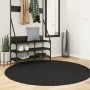 HUARTE washable soft short pile rug black Ø 160 cm by , Rugs - Ref: Foro24-375125, Price: 78,15 €, Discount: %