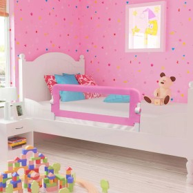 Barandilla de seguridad cama de niño poliéster rosa 120x42 cm de vidaXL, Barandillas de seguridad - Ref: Foro24-10170, Precio...